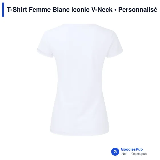 T-shirt personnalisable pour entreprise avec logo - Iconic V-Neck - Image 8