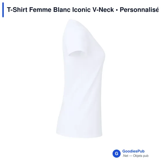 T-shirt personnalisable pour entreprise avec logo - Iconic V-Neck - Image 9