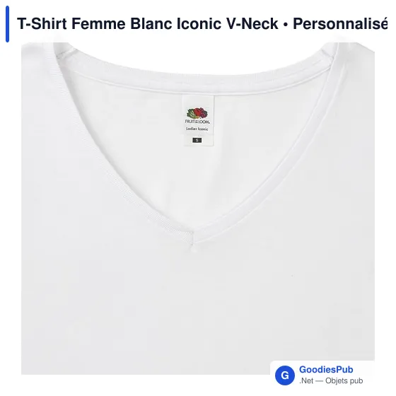 T-shirt personnalisable pour entreprise avec logo - Iconic V-Neck - Image 10