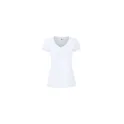 Variante blanc - T-shirt personnalisable pour entreprise avec logo - Iconic V-Neck