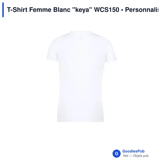 T-Shirt Femme Blanc "keya" WCS150 - Image 3