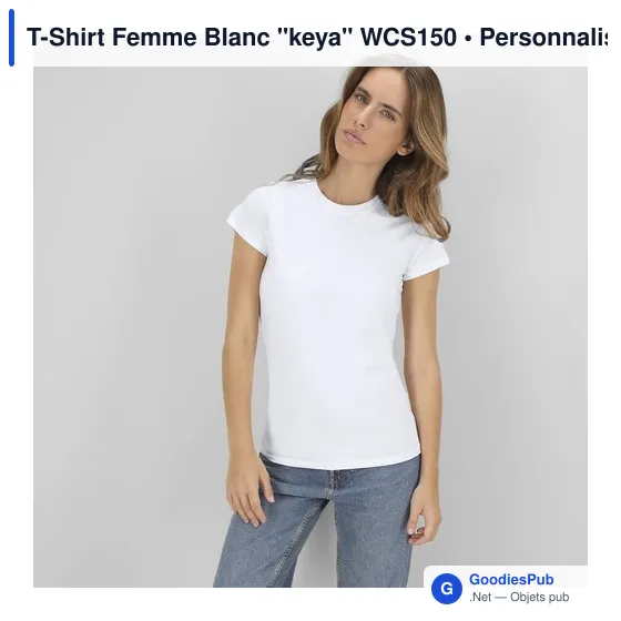 T-Shirt Femme Blanc "keya" WCS150 - Image 6