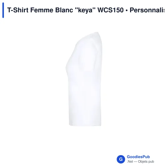 T-Shirt Femme Blanc "keya" WCS150 - Image 8