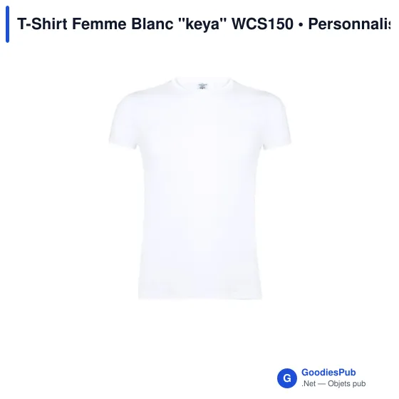 T-Shirt Femme Blanc "keya" WCS150 - Image 9
