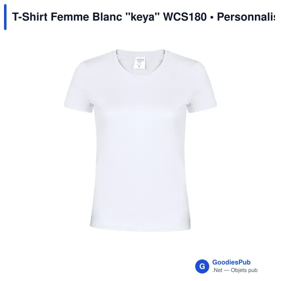 T-Shirt Femme Blanc "keya" WCS180 - Image 9
