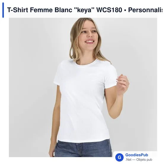 T-Shirt Femme Blanc "keya" WCS180 - Image 10