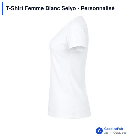 T-Shirt Femme Blanc Seiyo - Image 12