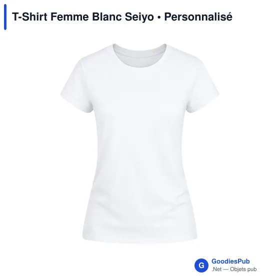 T-Shirt Femme Blanc Seiyo - Image 9
