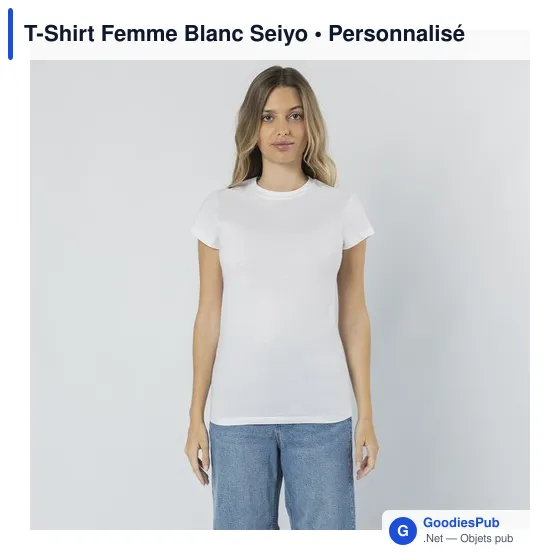 T-Shirt Femme Blanc Seiyo - Image 10
