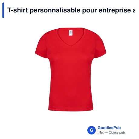 T-shirt personnalisable pour entreprise avec logo - modèle Iconic V-Neck