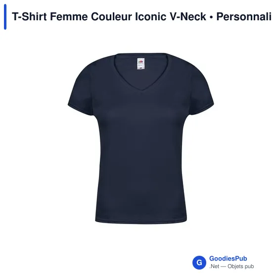 T-shirt personnalisable pour entreprise avec logo - modèle Iconic V-Neck - Image 11