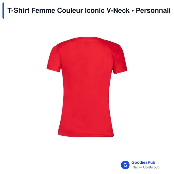 T-shirt personnalisable pour entreprise avec logo - modèle Iconic V-Neck - Image 4