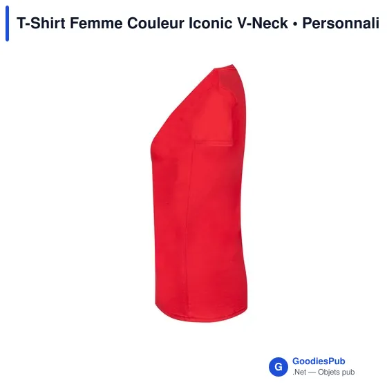T-shirt personnalisable pour entreprise avec logo - modèle Iconic V-Neck - Image 5