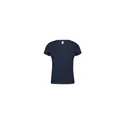 Variante bleu marine foncé - T-shirt personnalisable pour entreprise avec logo - modèle Iconic V-Neck
