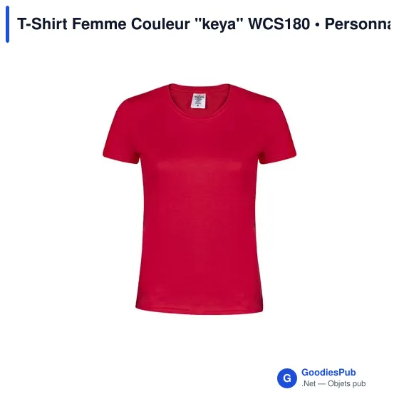 T-Shirt Femme Couleur "keya" WCS180 - Image 3