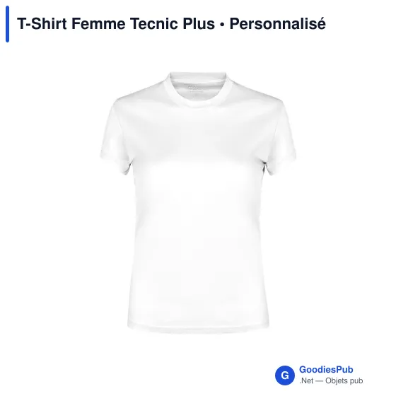 T-Shirt Femme personnalisable Tecnic Plus avec logo - Image 1