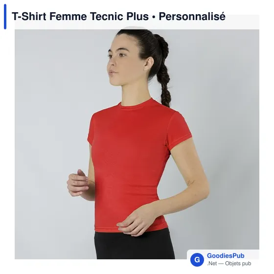 T-Shirt Femme personnalisable Tecnic Plus avec logo - Image 2