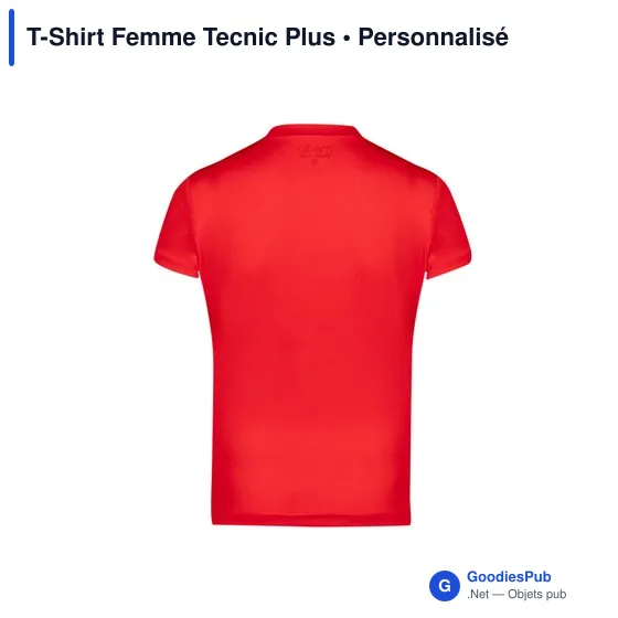 T-Shirt Femme personnalisable Tecnic Plus avec logo - Image 11
