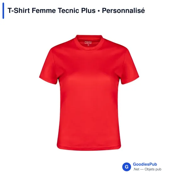 T-Shirt Femme personnalisable Tecnic Plus avec logo - Image 3