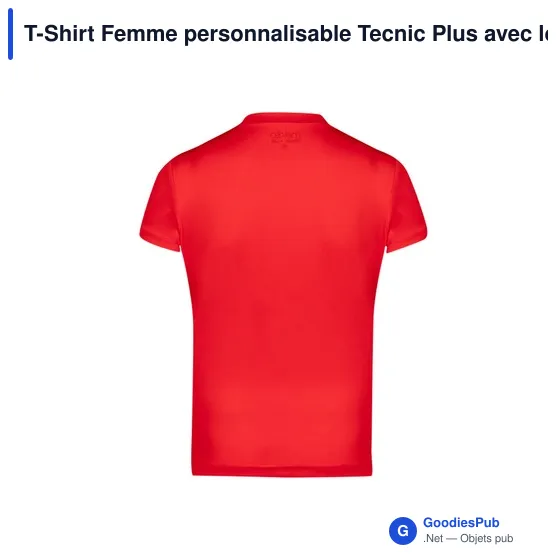 T-Shirt Femme personnalisable Tecnic Plus avec logo - Image 5
