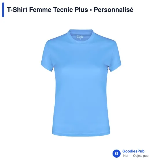 T-Shirt Femme personnalisable Tecnic Plus avec logo - Image 7