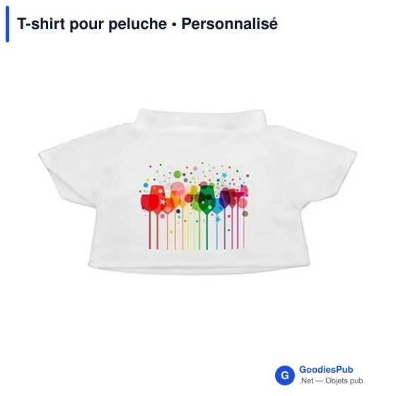 T-shirt personnalisable pour peluche avec logo - T-shirt pour peluche - Image 2