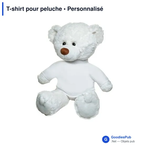 T-shirt personnalisable pour peluche avec logo - T-shirt pour peluche - Image 3
