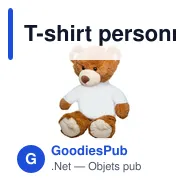 T-shirt personnalisable pour peluche avec logo - T-shirt pour peluche - Miniature 4