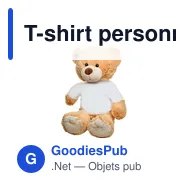 T-shirt personnalisable pour peluche avec logo - T-shirt pour peluche - Miniature 5