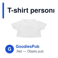 T-shirt personnalisable pour peluche avec logo - T-shirt pour peluche - Miniature 7