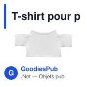 T-shirt personnalisable pour peluche avec logo - Viviana - Miniature 1