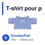 T-shirt personnalisable pour peluche avec logo - Viviana - Miniature 2