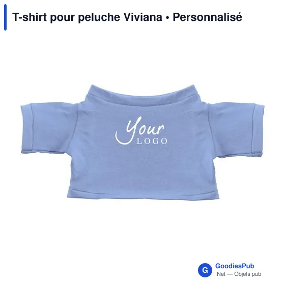 T-shirt personnalisable pour peluche avec logo - Viviana - Image 2