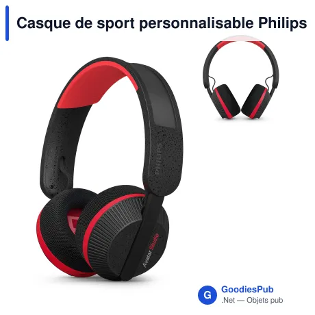 Casque de sport personnalisable Philips solaire en ABS et PET avec logo - TAA6219