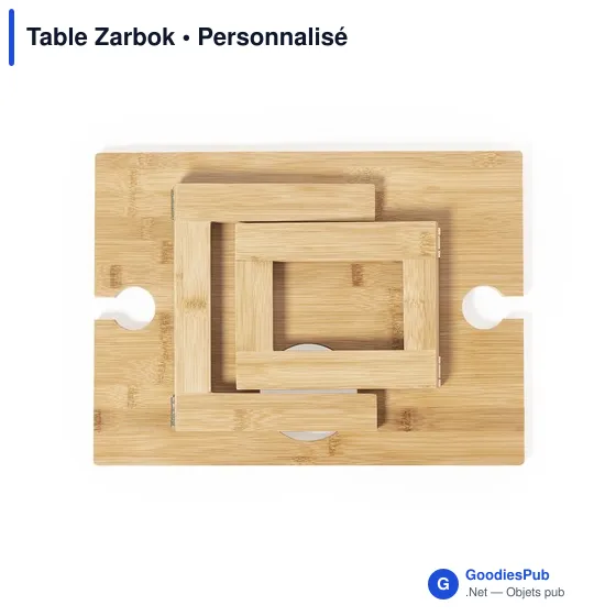 Table pliante personnalisable Zarbok avec logo pour le camping - Image 3