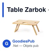 Table pliante personnalisable Zarbok avec logo pour le camping - Miniature 4