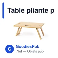 Table pliante personnalisable Zarbok avec logo pour le camping - Miniature 5