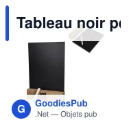 Tableau noir personnalisable sur support en bois avec logo - Nature - Miniature 1