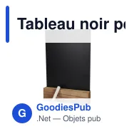 Tableau noir personnalisable sur support en bois avec logo - Nature - Miniature 2
