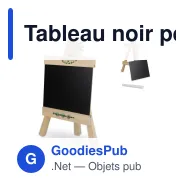 Tableau noir personnalisable sur chevalet en bois avec logo - Nature - Miniature 1