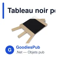 Tableau noir personnalisable sur chevalet en bois avec logo - Nature - Miniature 2