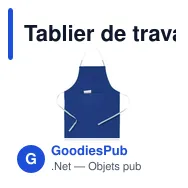 Tablier de travail personnalisable Bacatus avec logo - Miniature 1