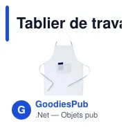 Tablier de travail personnalisable Bacatus avec logo - Miniature 4