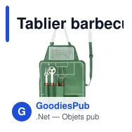 Tablier barbecue en polyester 600D Christina - Miniature 1