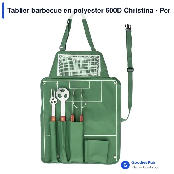 Tablier barbecue en polyester 600D Christina - Image 1