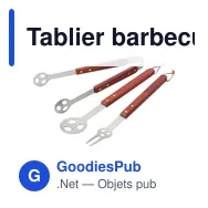 Tablier barbecue en polyester 600D Christina - Miniature 2