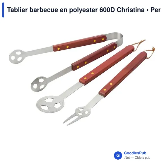 Tablier barbecue en polyester 600D Christina - Image 2