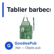 Tablier barbecue en polyester 600D Christina - Miniature 4