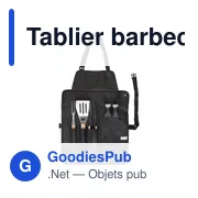 Tablier barbecue en polyester 600D Hugo - Miniature 1