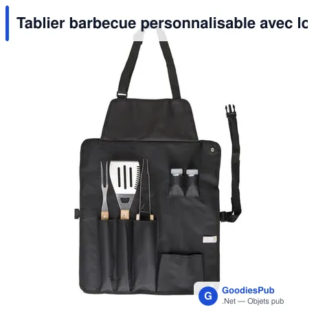 Tablier barbecue personnalisable avec logo - Hugo